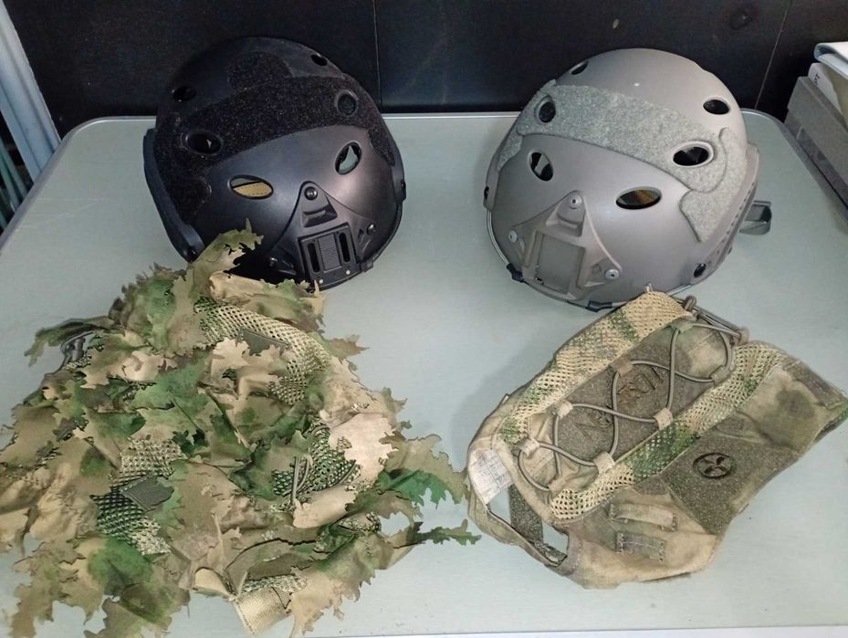 Capacete FAST e Coberturas Airsoft