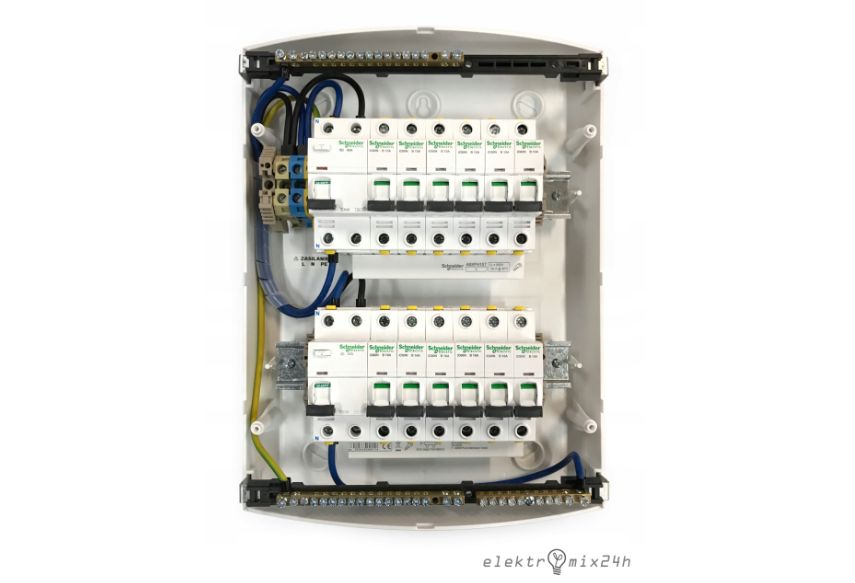 Rozdzielnica elektryczna natynkowa z zabezpieczeniami 24 moduły Easy9