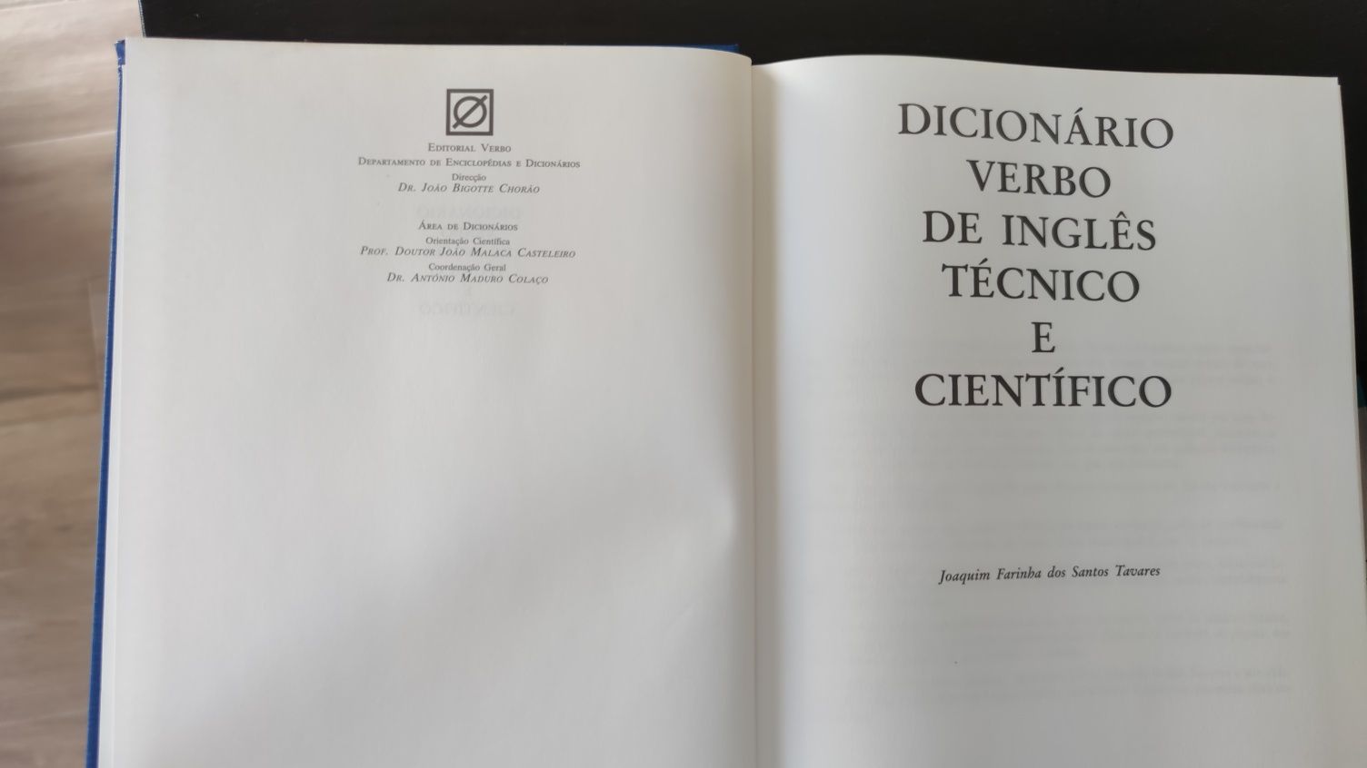 Dicionário verbo de Inglês Técico e Ciêntifico