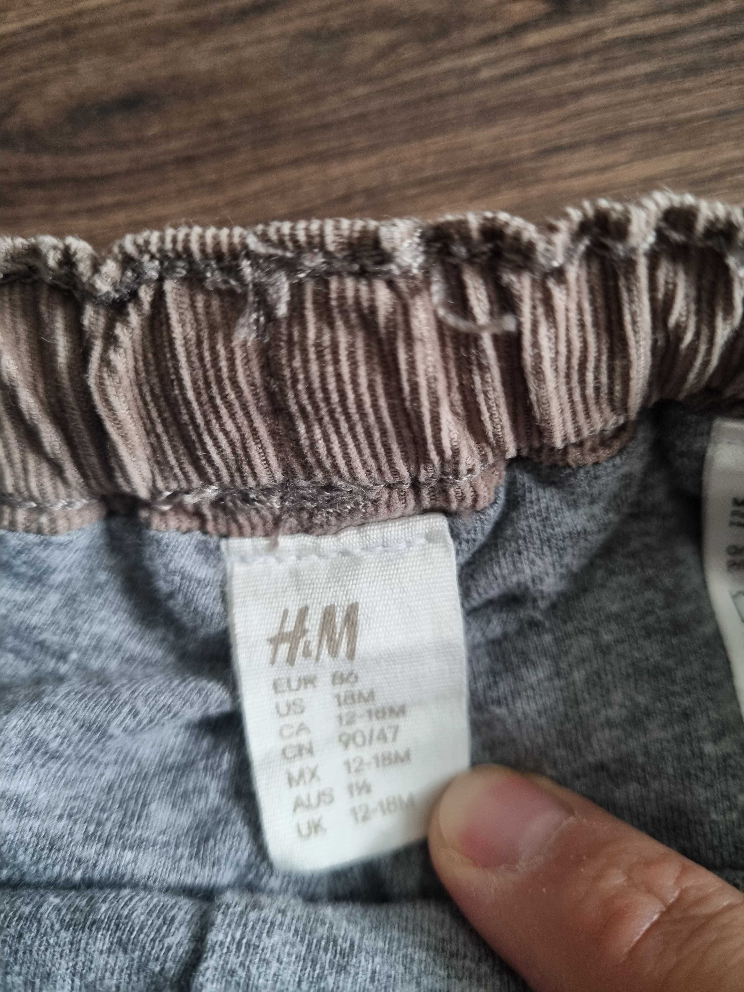 Spodnie ocieplane sztruksowe H&M