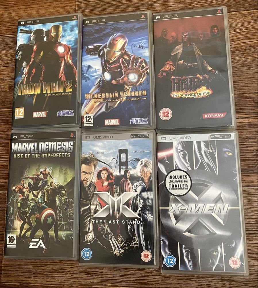 Ігри Sony PSP: Spider-Man, Hellboy, Iron Man, X-Men, Ghost Rider