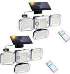 Lampy solarne do użytku na zewnątrz z czujnikiem ruchu 296 LED. 2 szt.