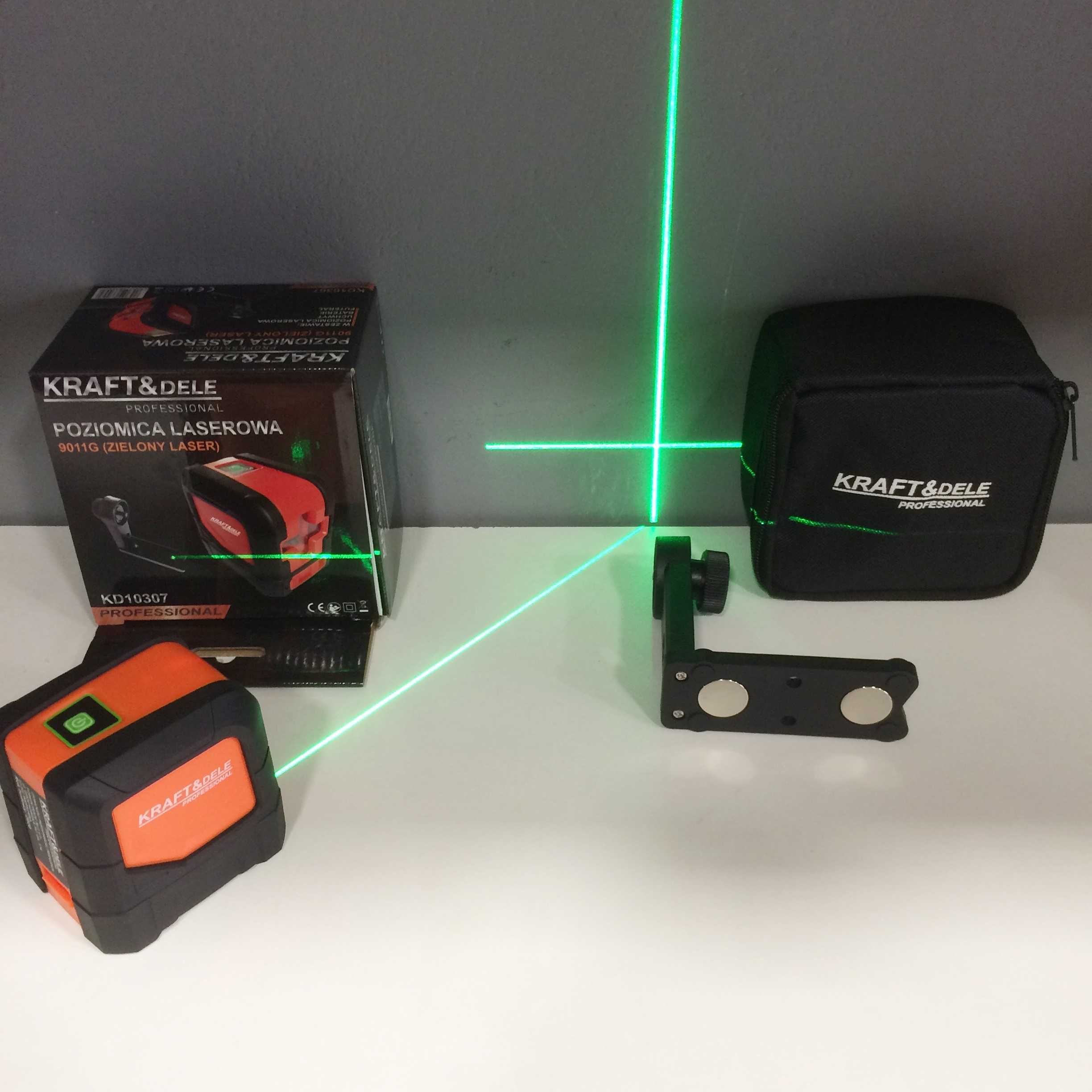 Laser krzyżowy zielony poziomnica Kraft&Dele KD10307