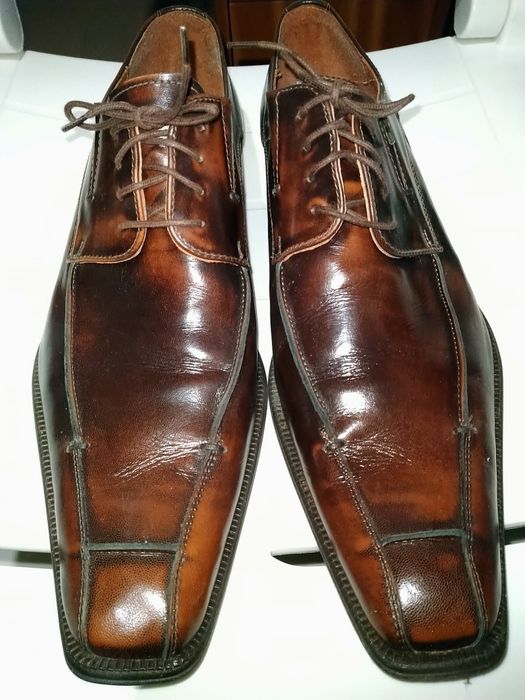 Туфли коричневые, натуральная кожа, новые