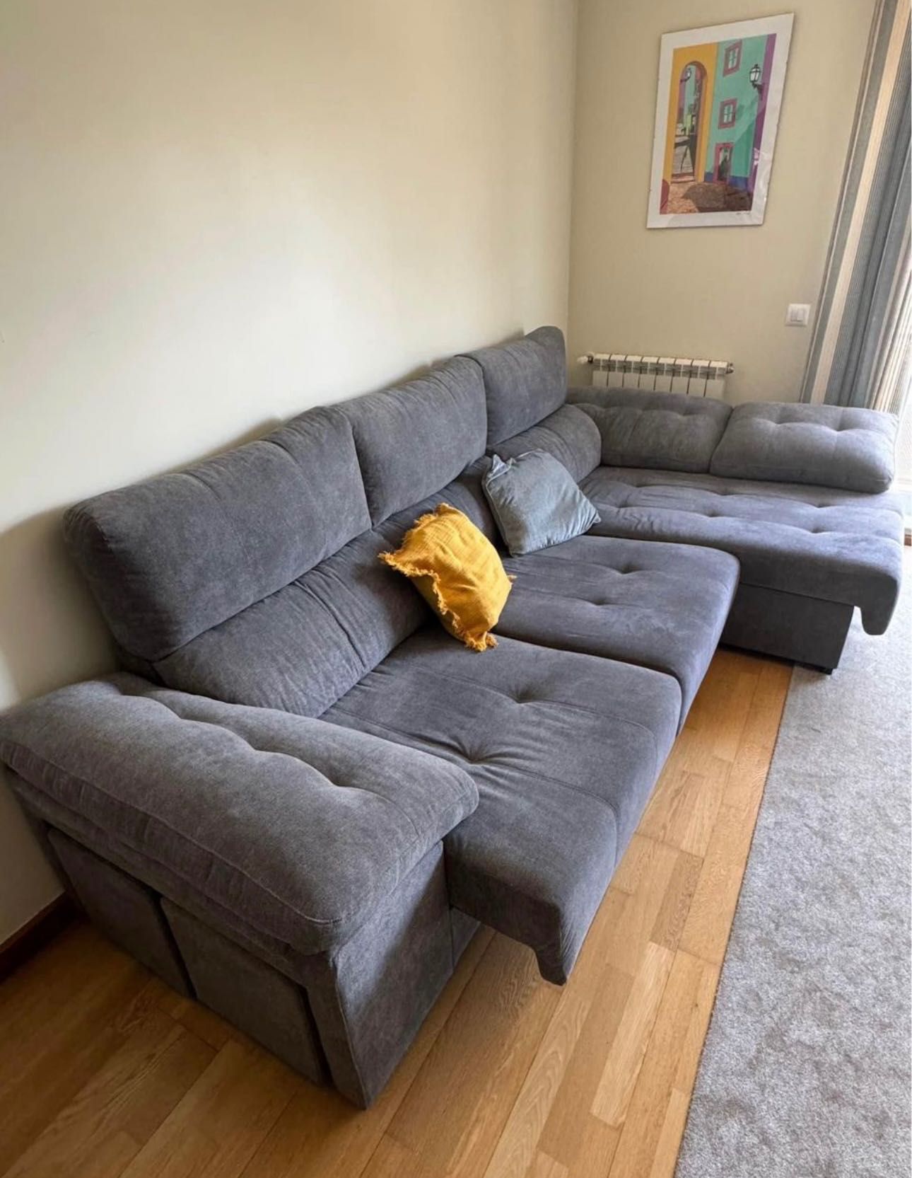 Sofá 3 lugares com chaise longue