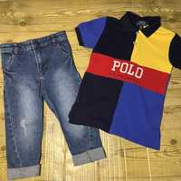 Футболка поло polo ralph lauren 98-104 см штаны джинсовые джинсы