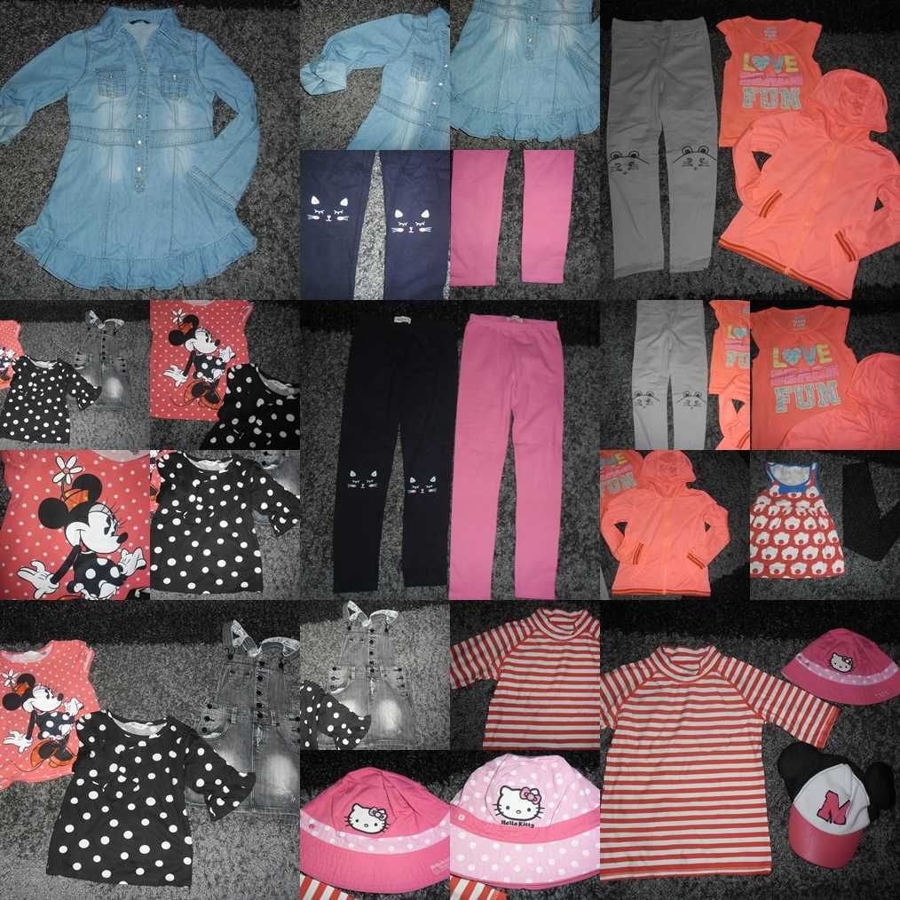 H&M,next,zara PAKA firmo DLA córci -lato 122/128- 6-8 lat 57szt+gratis