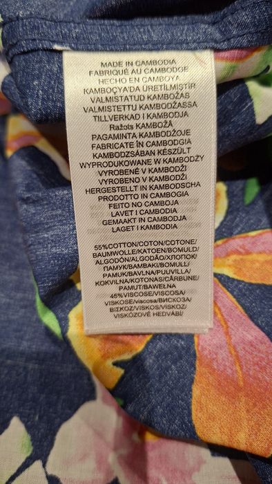 Lauren Ralph Lauren koszula sukienka nocna bawełna wiskoza r.S-L