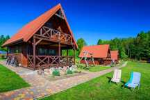 Domek Mazurskie Chatki Jezioro Wakacje Mazury Balia Sauna Kajaki Łódka