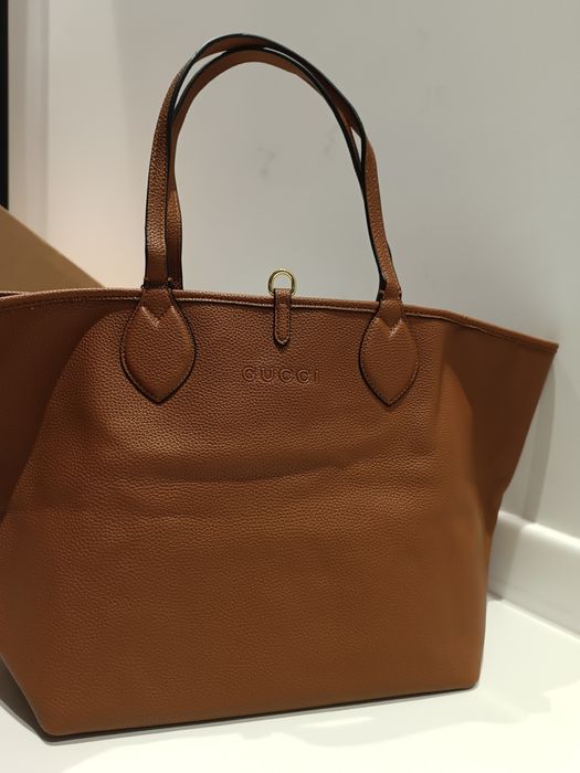 Gucci shopperka-  dwustronna - brąz, okazja!