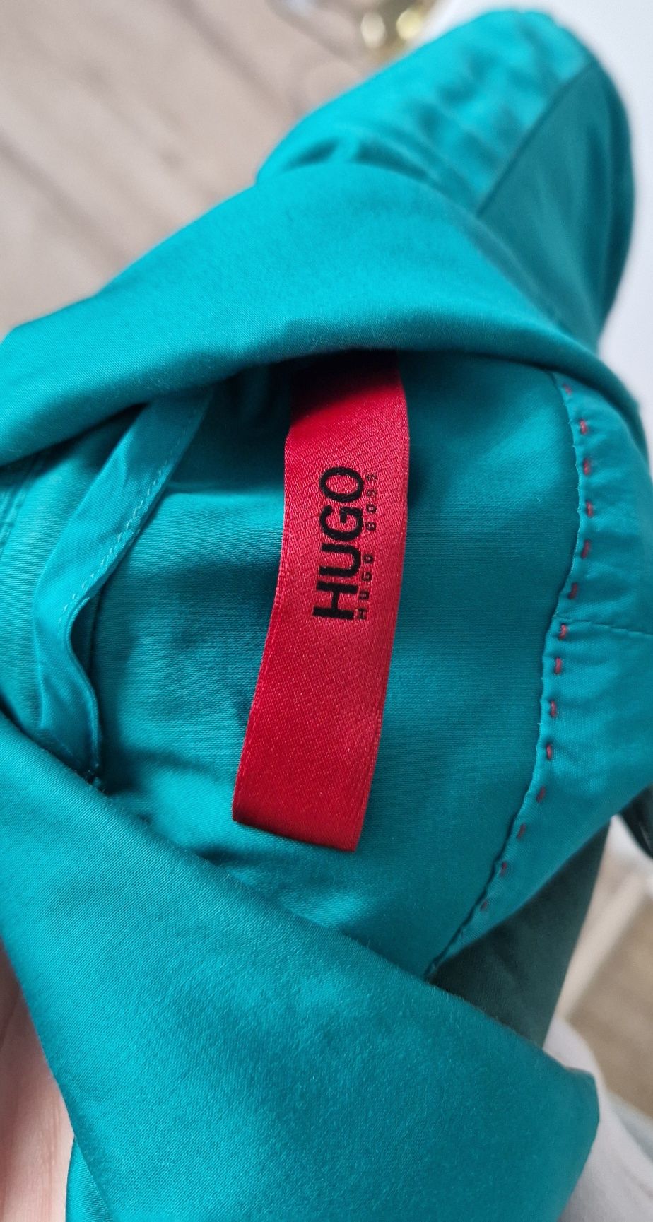 Oryginalna marynarka Hugo Boss r. 34 butelkowa zieleń glamour