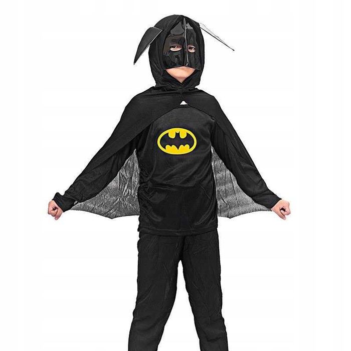 Strój BATMAN kostium batman maska przebranie M 110/122 4-5lat