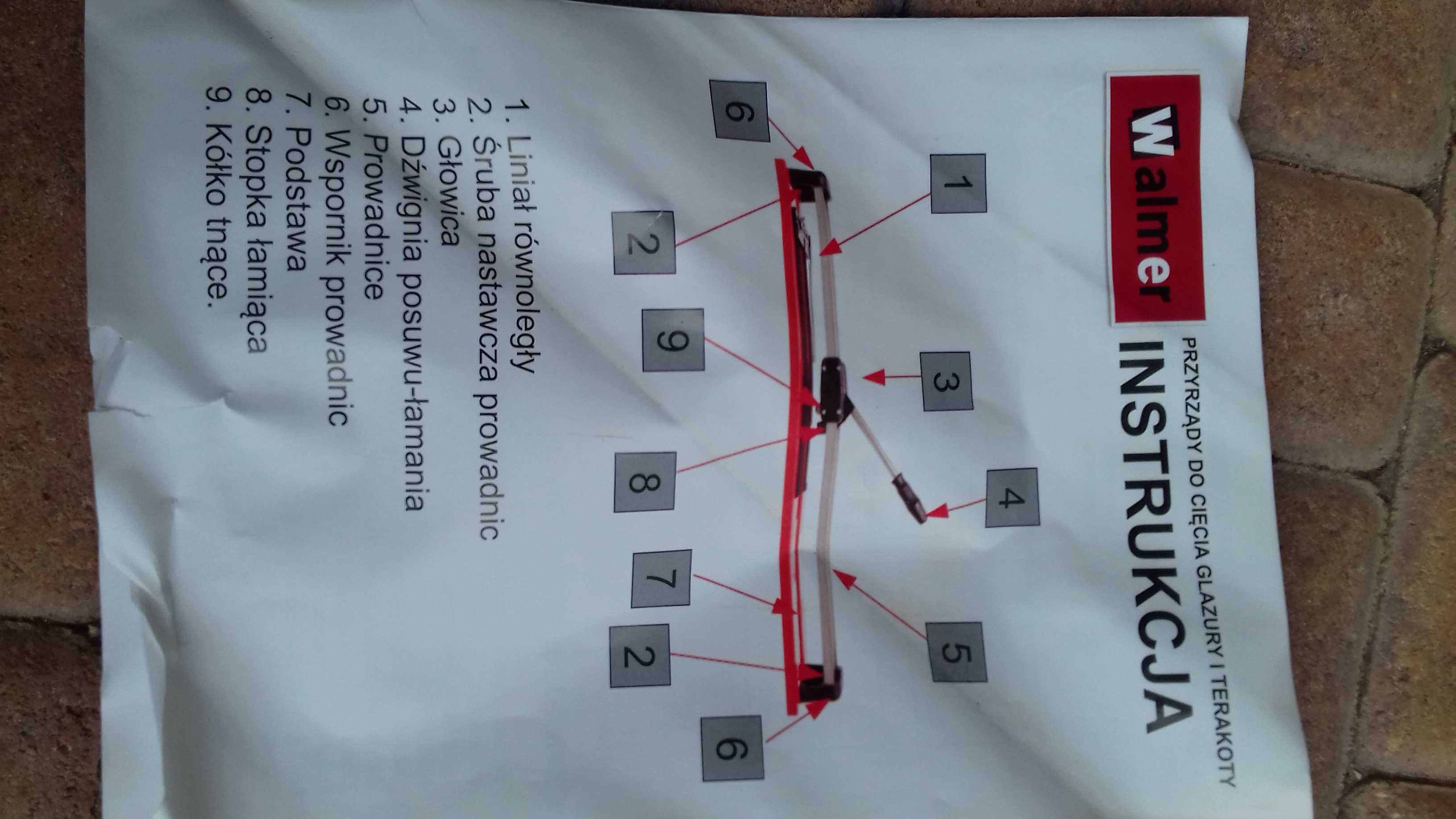 Nowa maszynka do cięcia glazury i terakoty Walmer MGM 600mm