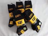 Skarpety CAT Caterpillar wysokie Mocne Czarne 3 PAK roz. 39-42