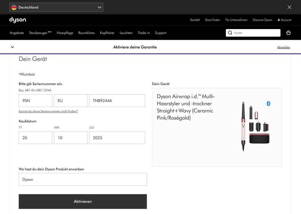 Оригінал dyson HS08 I.D. Ceramic Pink Rose Gold Airwrap Дайсон Новий