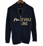 Evisu Og Wełniany Rozpinany Sweter Męski Full Zip Vintage L