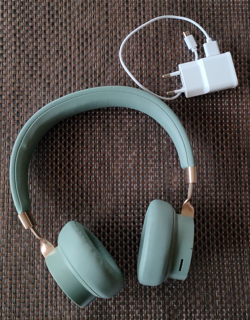 Bezprzewodowe słuchawki wokółuszne Bluetooth 5.3 zielony P3