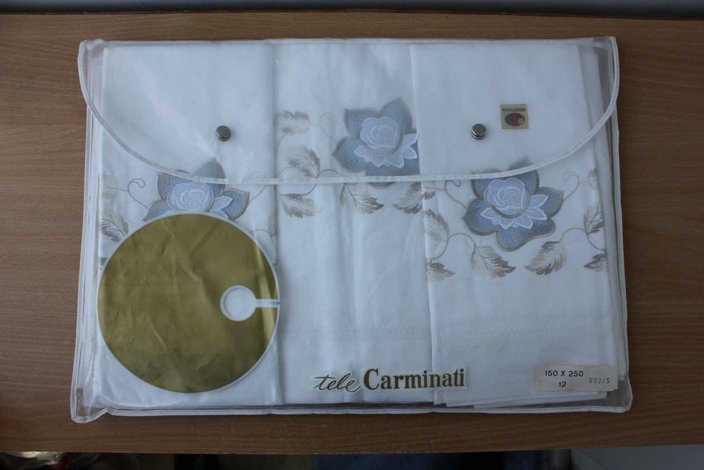 Набір постільної білизни tele carminati бавовна вишивка італія 280/232
