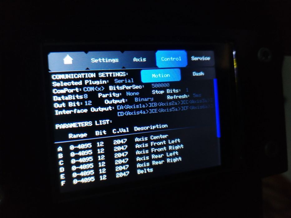 Simulador com movimento 5eixos