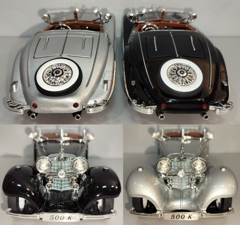 Mercedes-Benz 500K кабриолет модель 1:24 Jinlifang Металл звук свет
