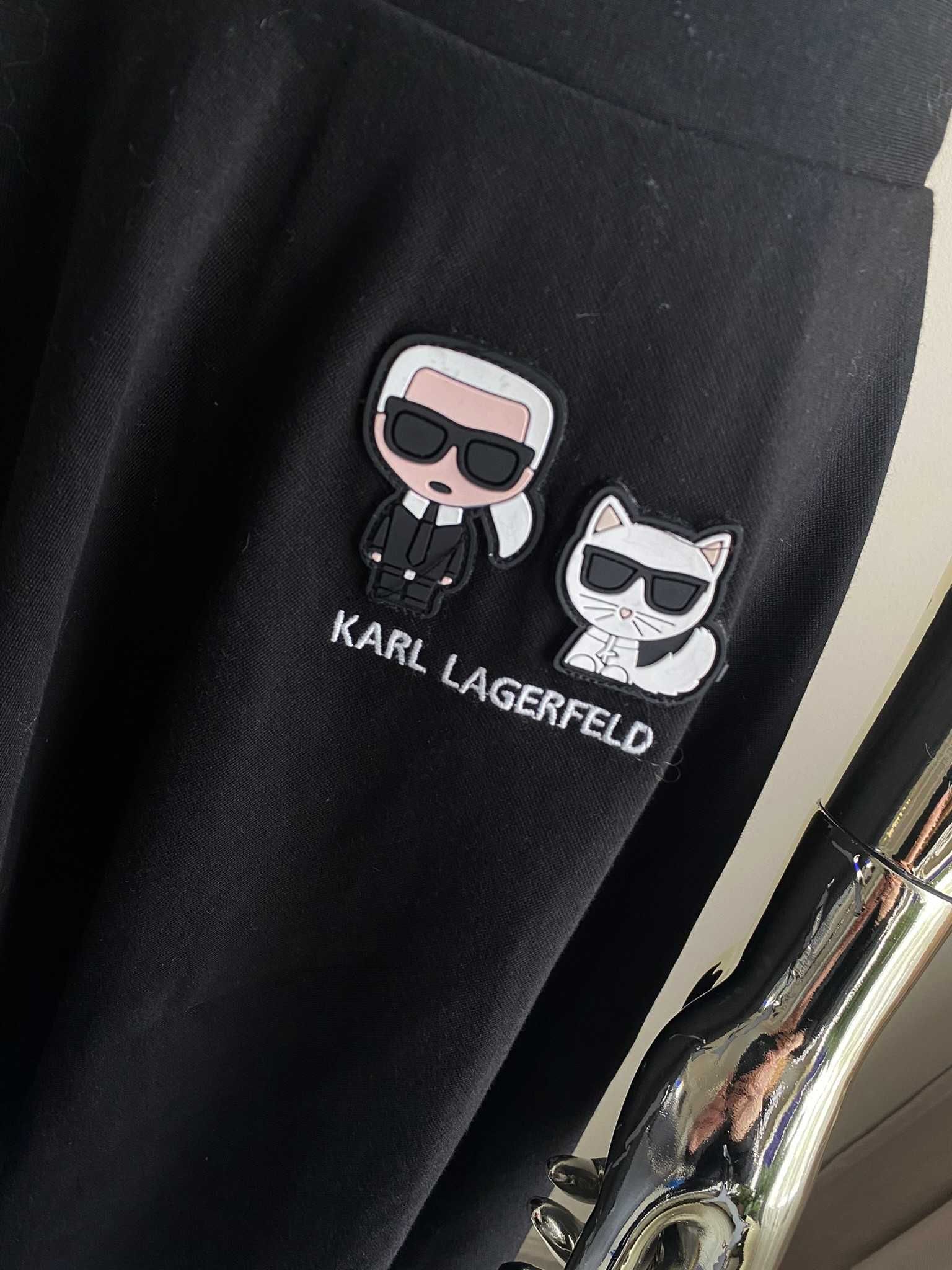 Karl Lagerfeld nowa spódnica rozkloszowana na gumie logo L