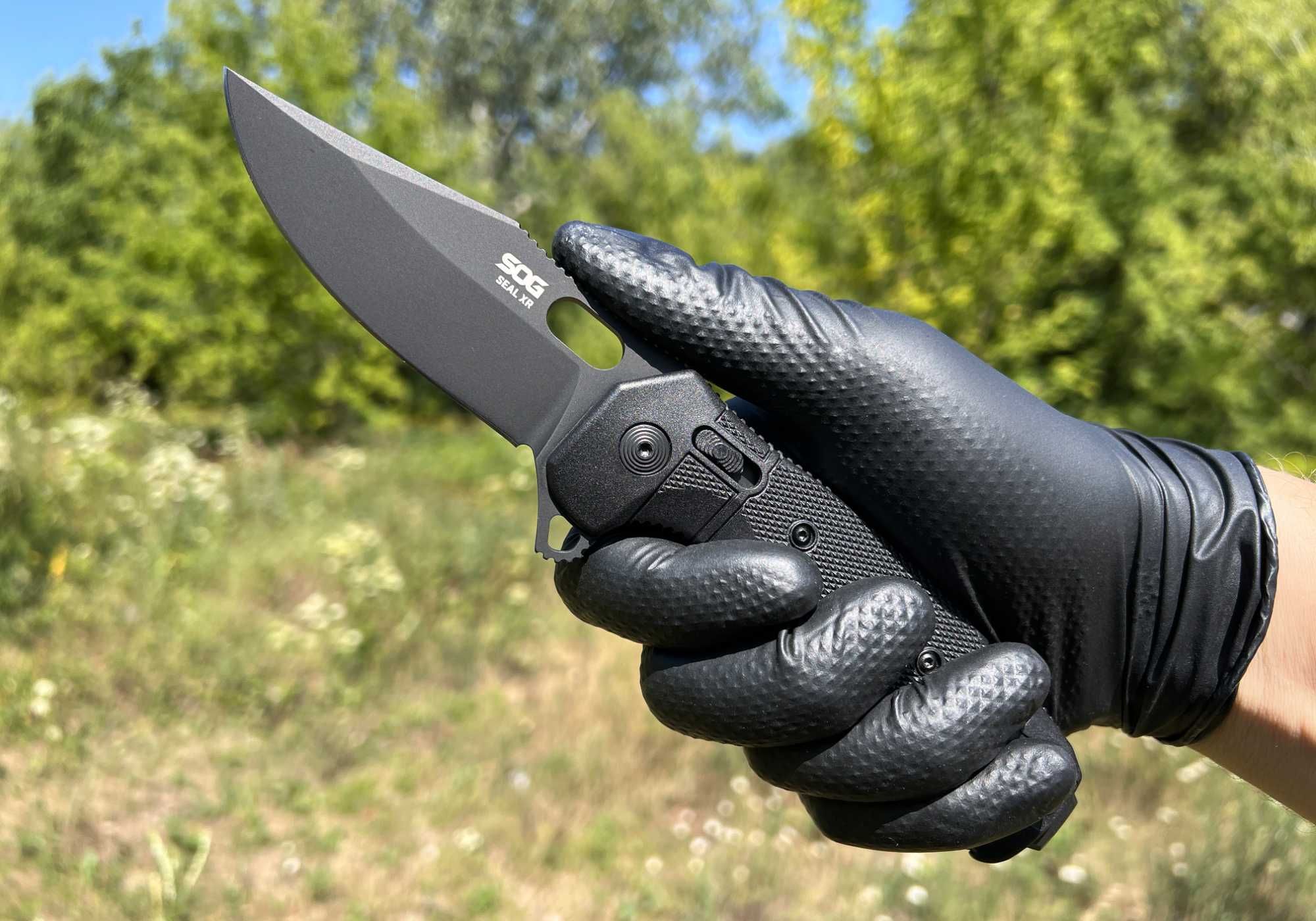 Складний ніж SOG Seal XR Flipper XR-Lock Black Cerakote S35VN