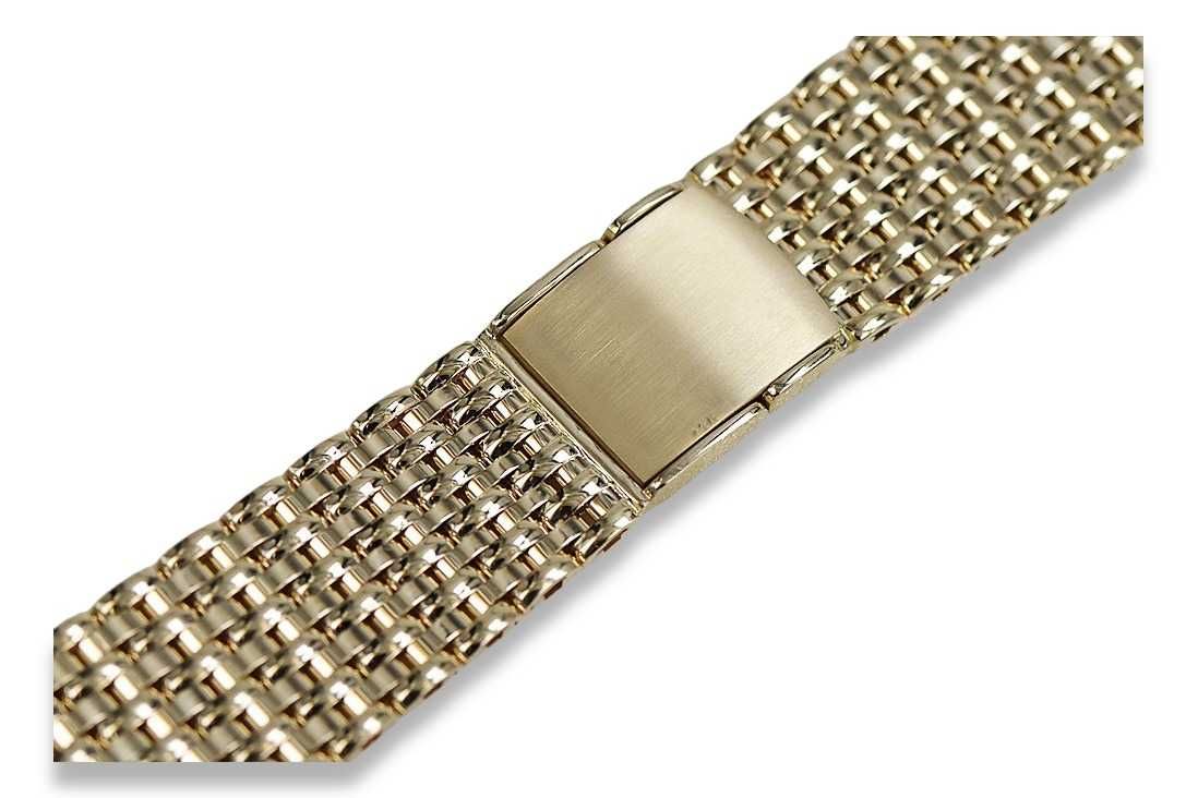 Złota bransoleta 14k 585 do zegarka męskiego mwb013y Ł