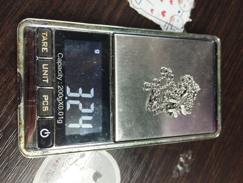 Серебряная цепочка колье 3.24 грамма 45-50 см