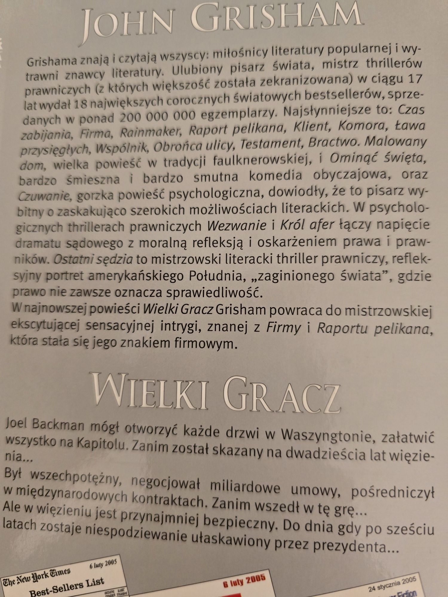 Książki J.Grisham,F.Forsyth,Danielle Steel