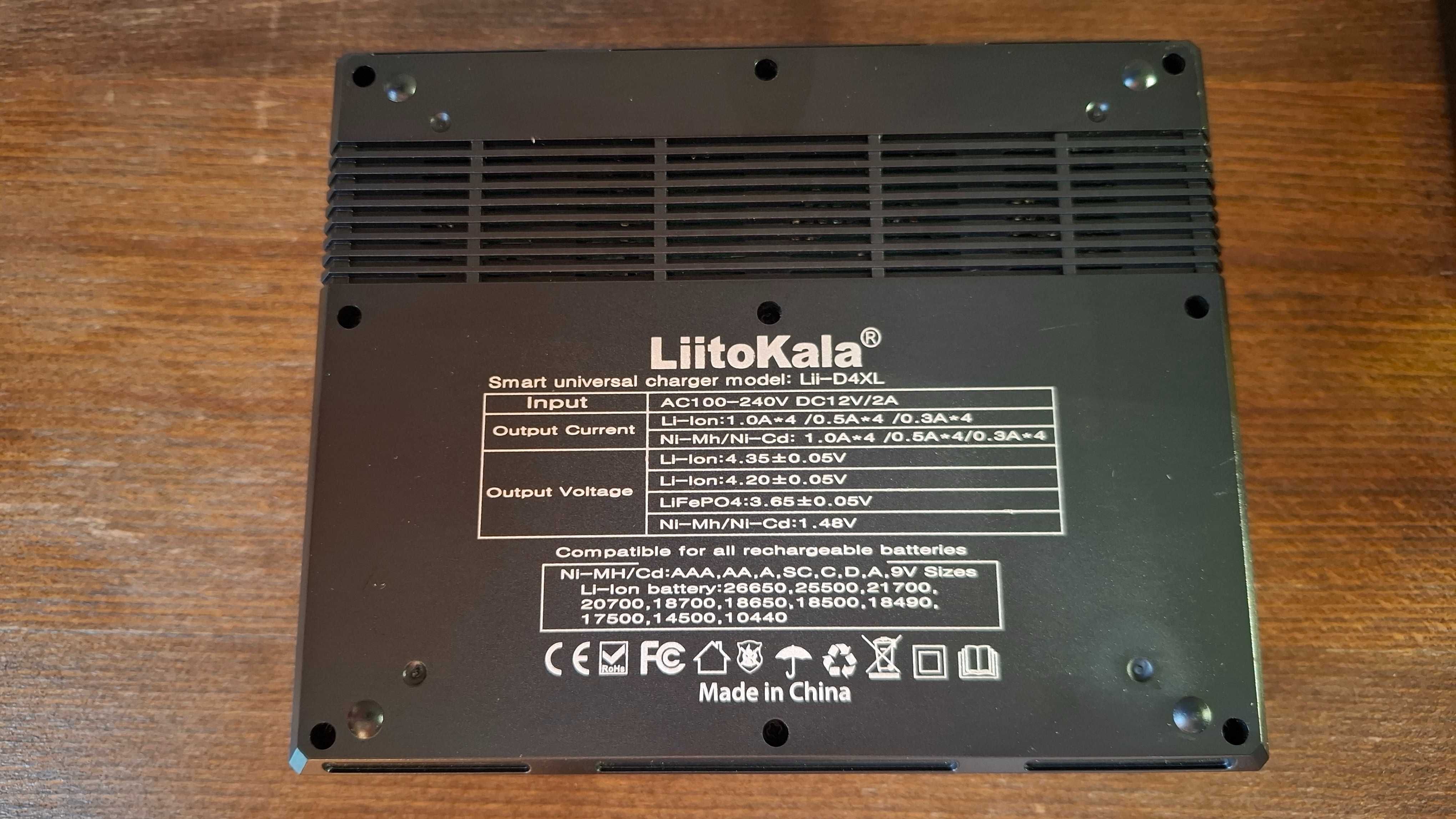 Зарядний пристрій для акумуляторів Liitokala Lii-D4XL, Lii-CH4, Lii-M4