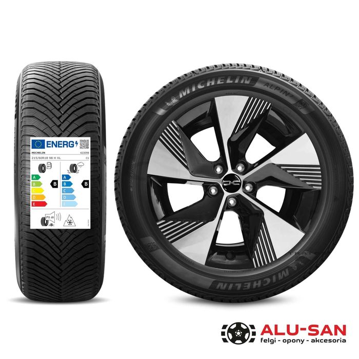 Nowe Koła zimowe 18" Dacia Duster Bigster Michelin 215/60R18 Czarny