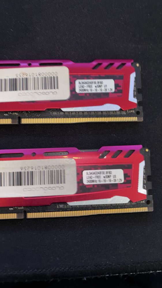 Memórias RAM 16gb Micron Ballistix