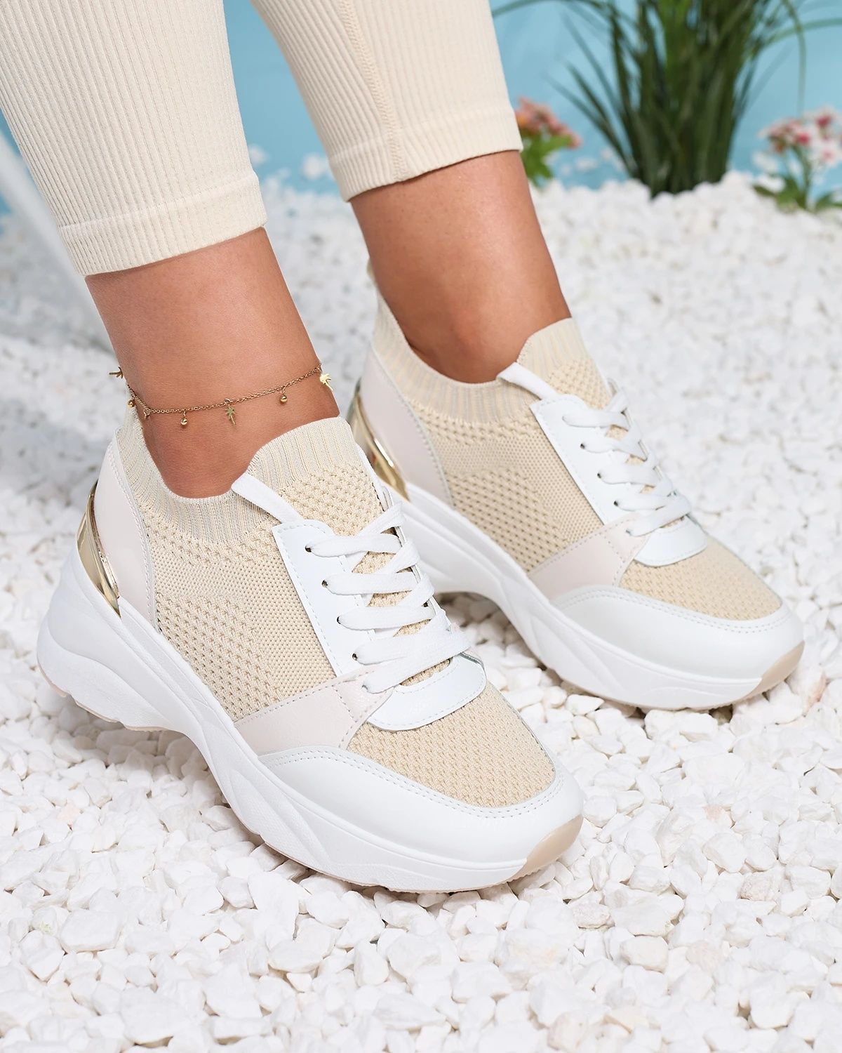 5 KOLORÓW 36 37 38 sneakersy 39 40 na grubej podeszwie tkaninowe mater