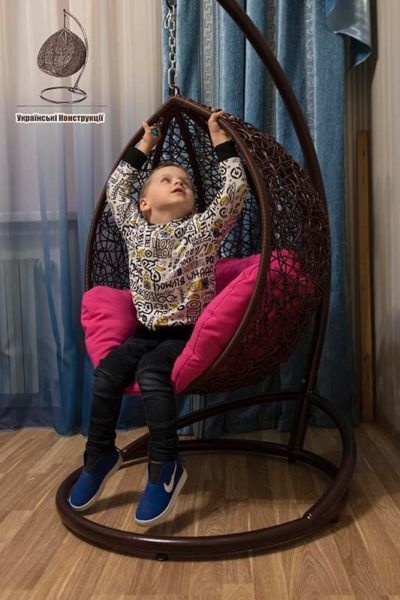 Плетёный кокон из ротанга- Кидс. Подвесное кресло-шар. Производство