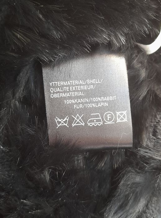 Czapka czarna futro naturalne królika house of saki zimowa jak ochnik