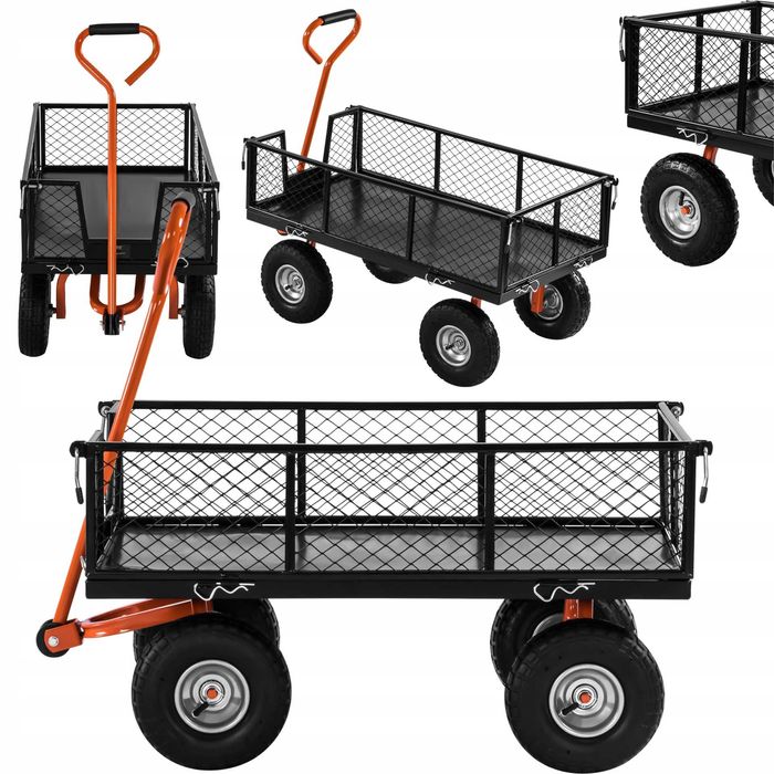 Wózek Ogrodowy Transportowy Składany Przyczepka Taczka 400KG 125L *