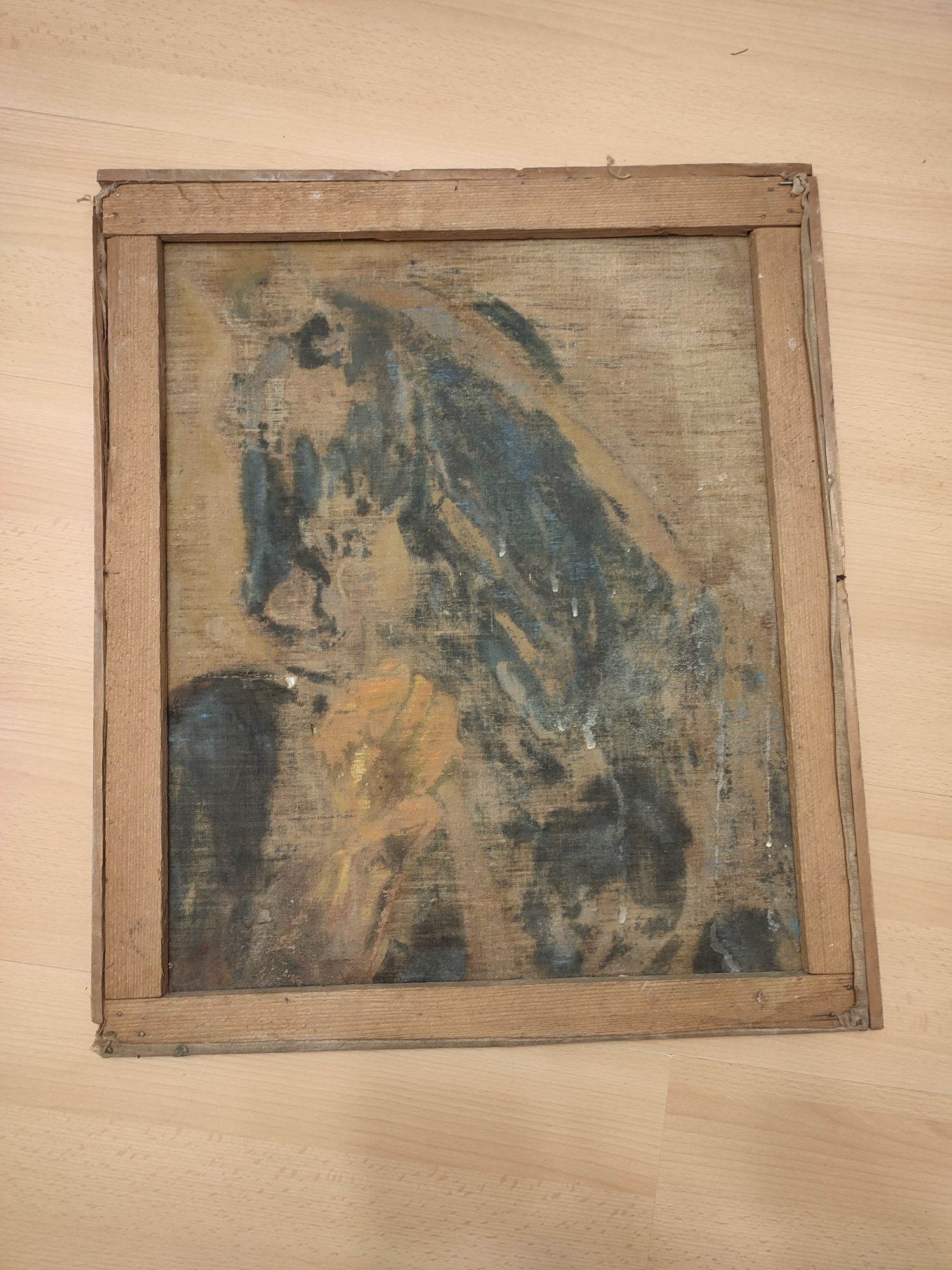 Obraz portret konia olej na płótnie.