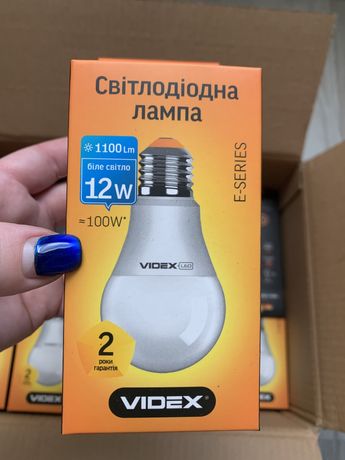 Лампа світлодіодна Videx led A60e E27 4100k