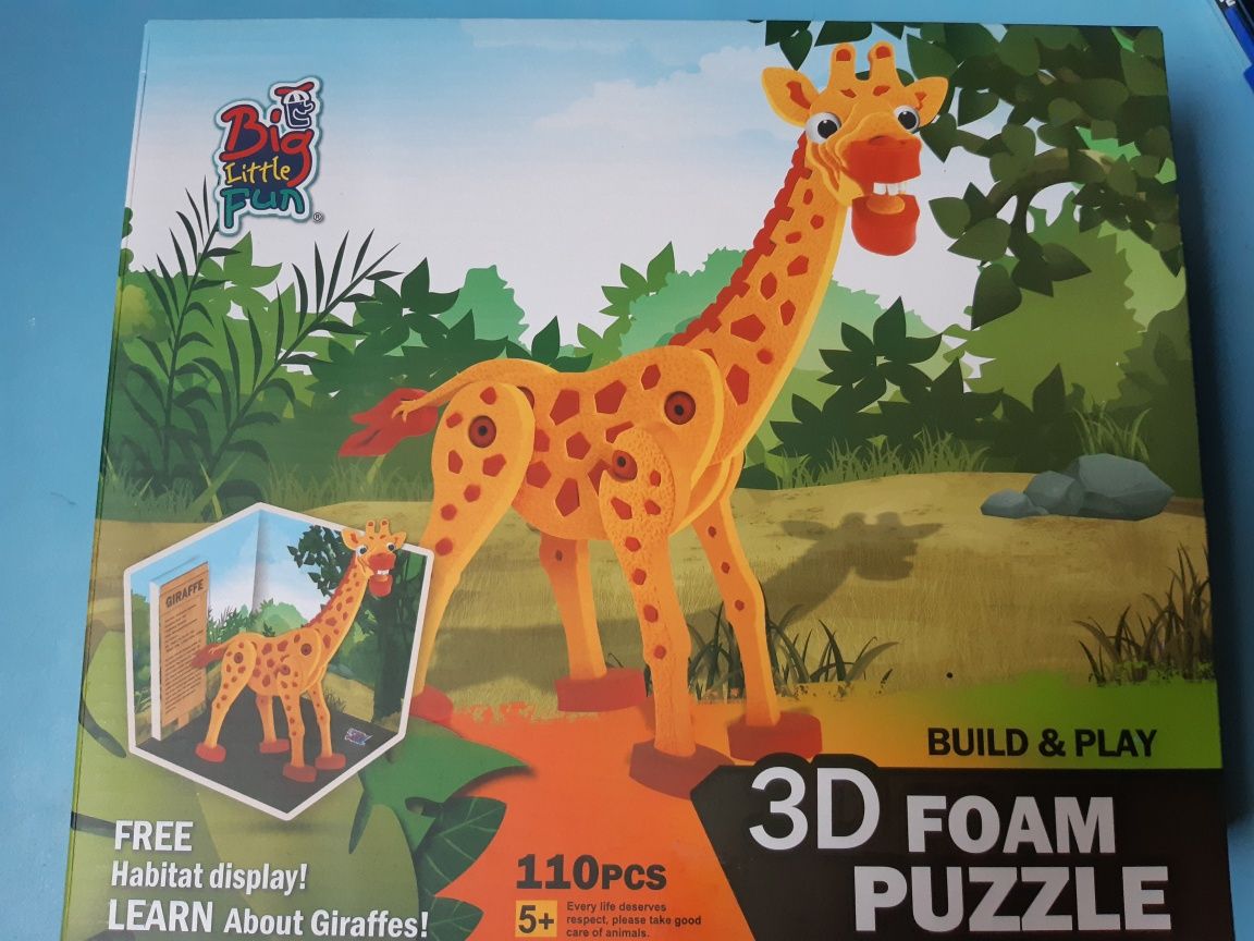 Puzzle piankowe 3d Żyrafa Smiki