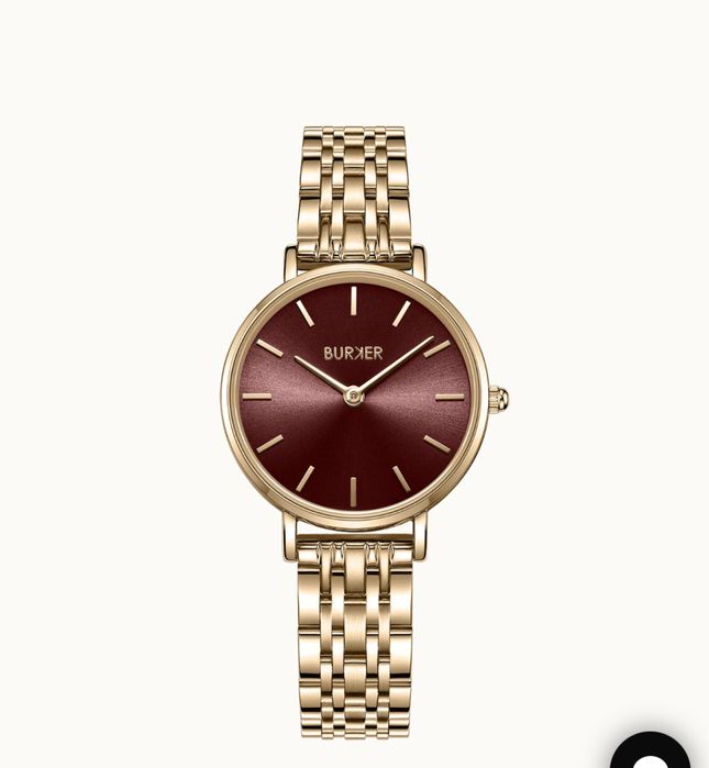 Жіночий годинник Burker 	Ruby Petite Gold Burgundy