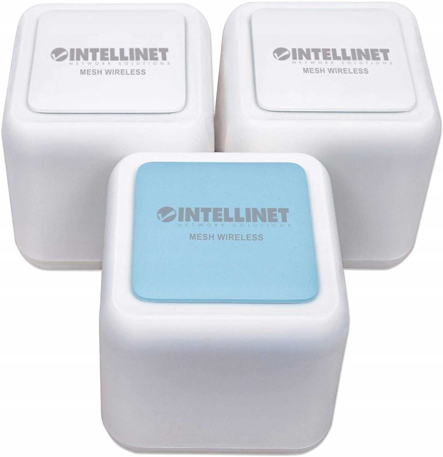 NOWY Intellinet 525725 WiFi Mesh 3pack AC1200 GIGABIT WAN/ LAN 420 m2
