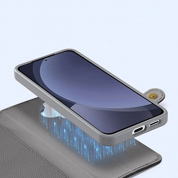 Etui skórzane Dux Ducis Lawa na Samsung Galaxy S25+ z odłączanym portf