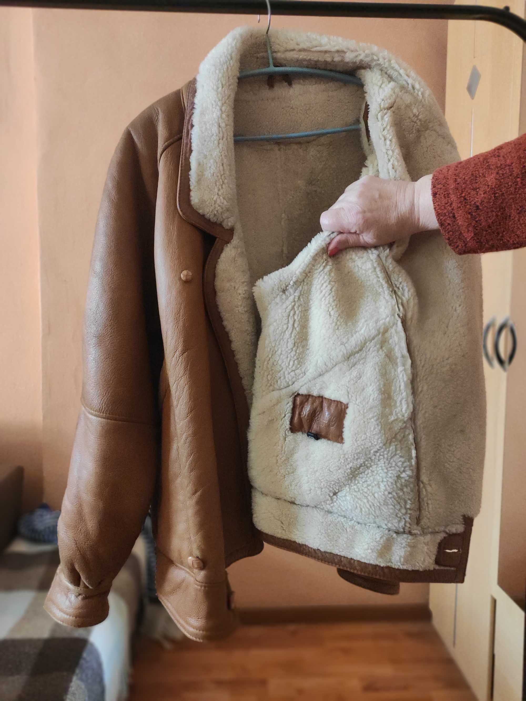 Kurtka kożuch oryginalny Shearling Original skóra jagnięca męska