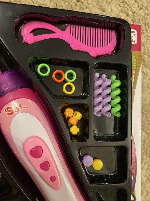 Jogo brinquedo missangas cabelo crianças