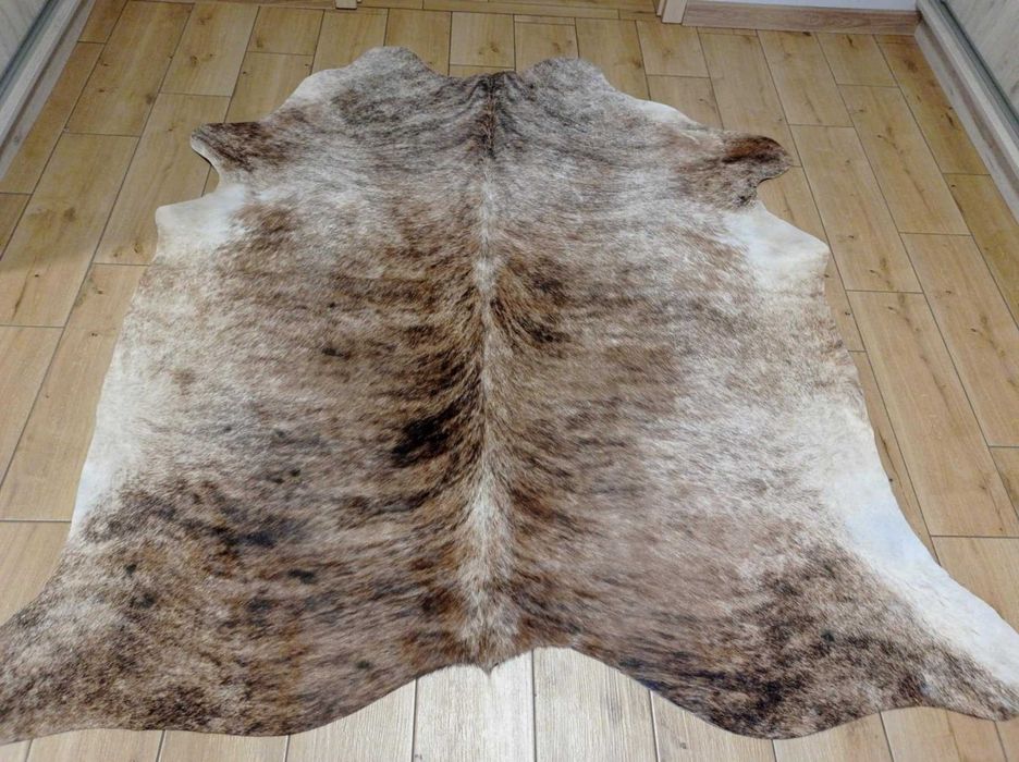 Dywan SKÓRA BYDLĘCA Tygrys beżowo-brązowy Krowa skóra naturalna