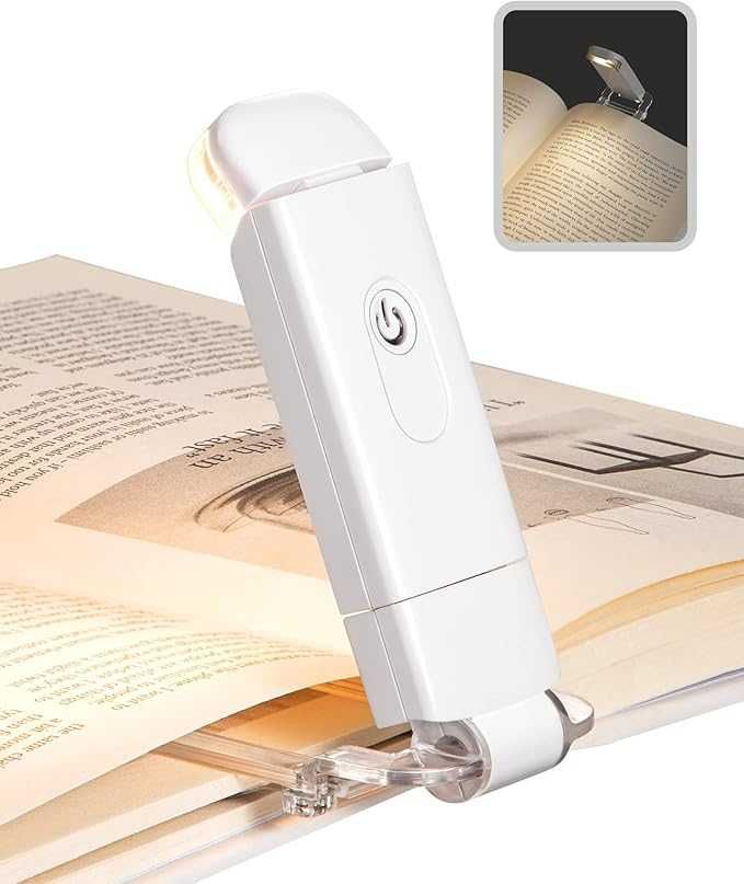 DEWENWILS Lampka do czytania książek, zaciskowa, ładowana przez USB