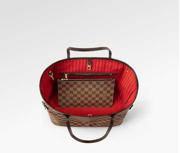 Женская сумка Neverfull Damier Ebene Canvas Louis Vuitton
