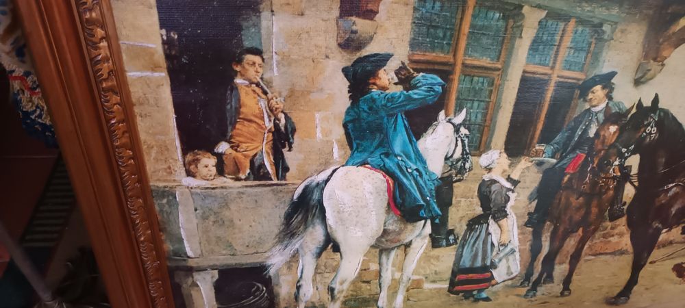 Quadro com pintura em relevo