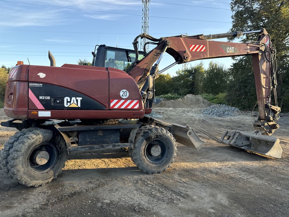 Cat 313D,2008 r, 3 łyżki, widly