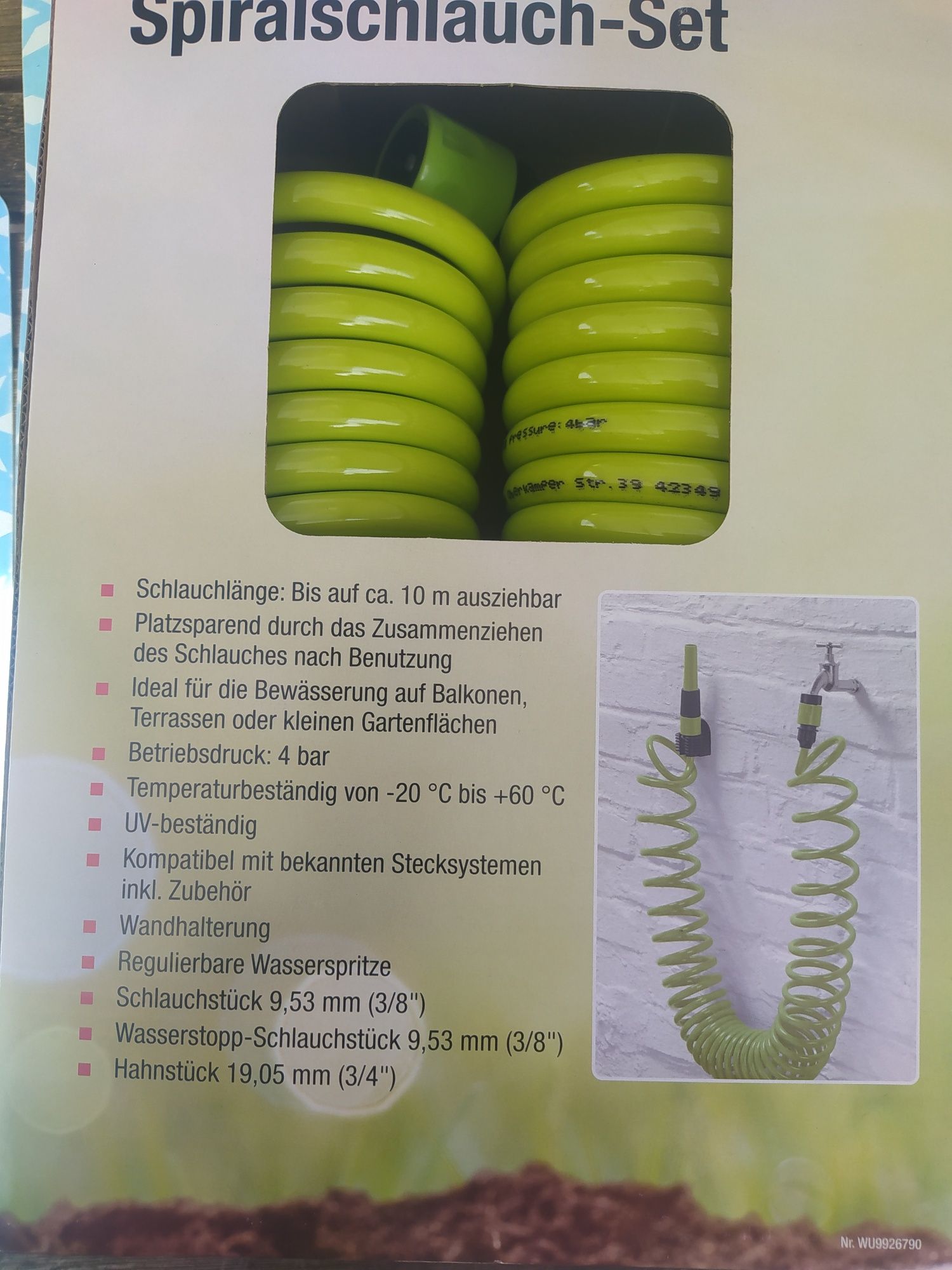 Wąż spiralny ciśnieniowym do wody 10 m 1/2 ceny b